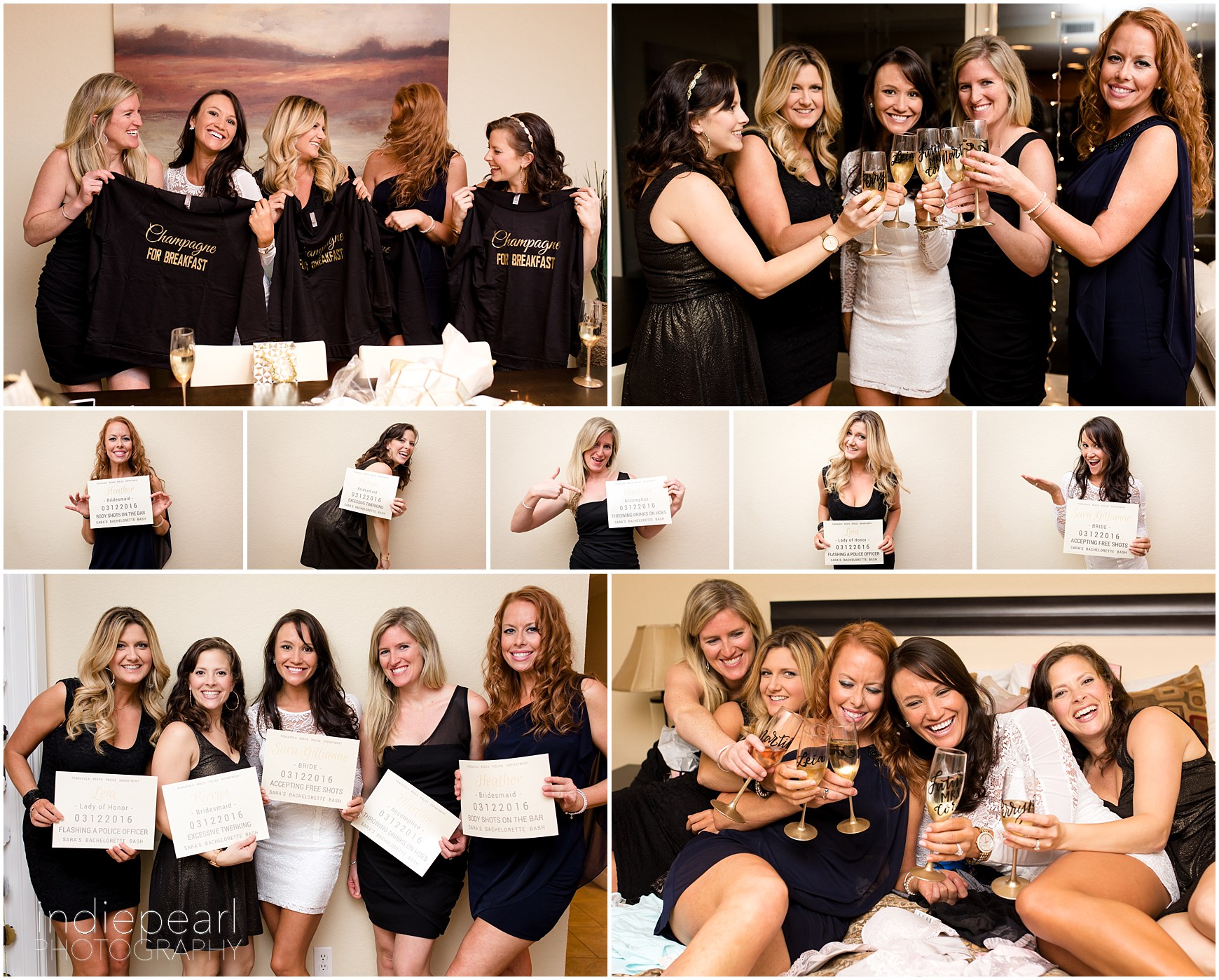Black and Gold Champagne Bridal Shower