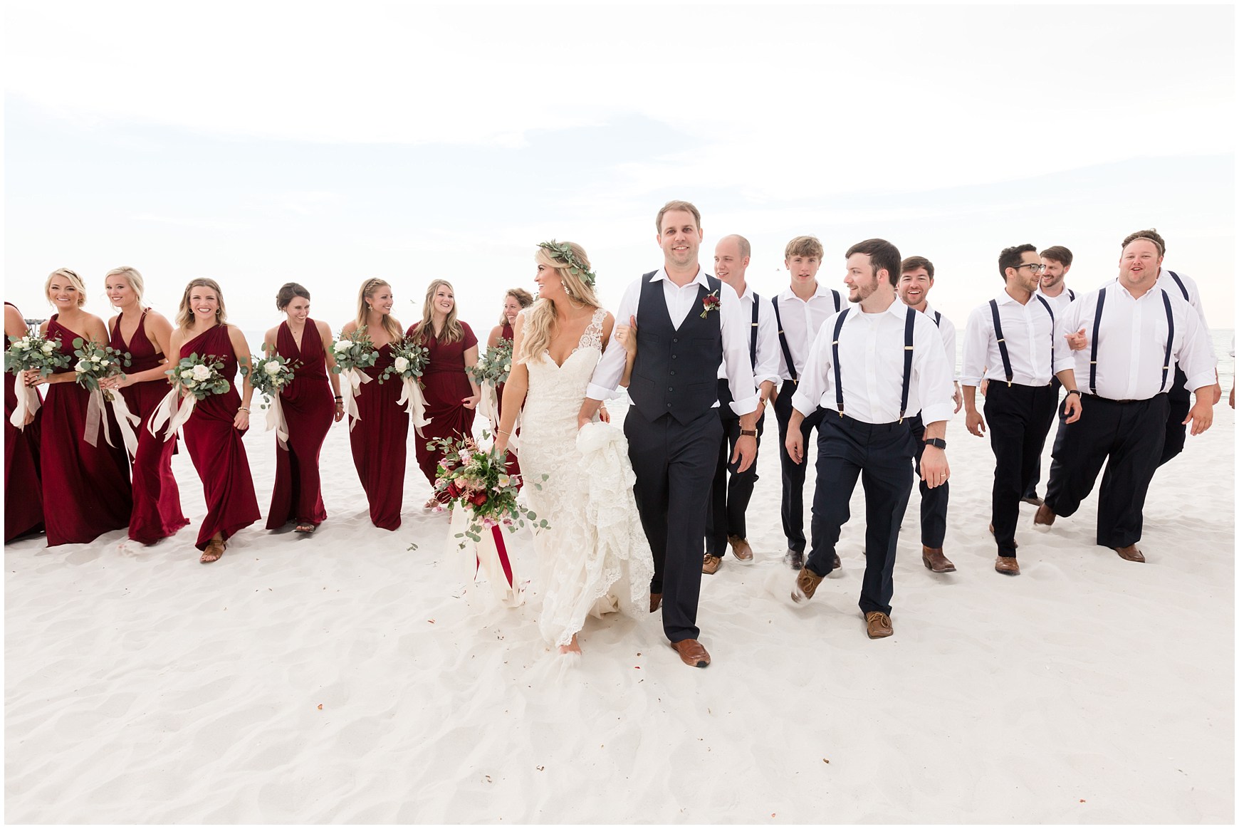 Bridal Party on Pensacola Beach
