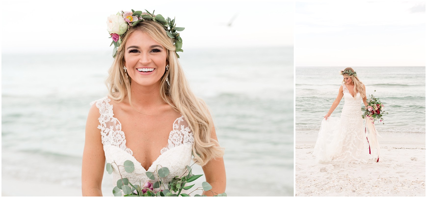 Bride portraits on Pensacola Beach at Landshark