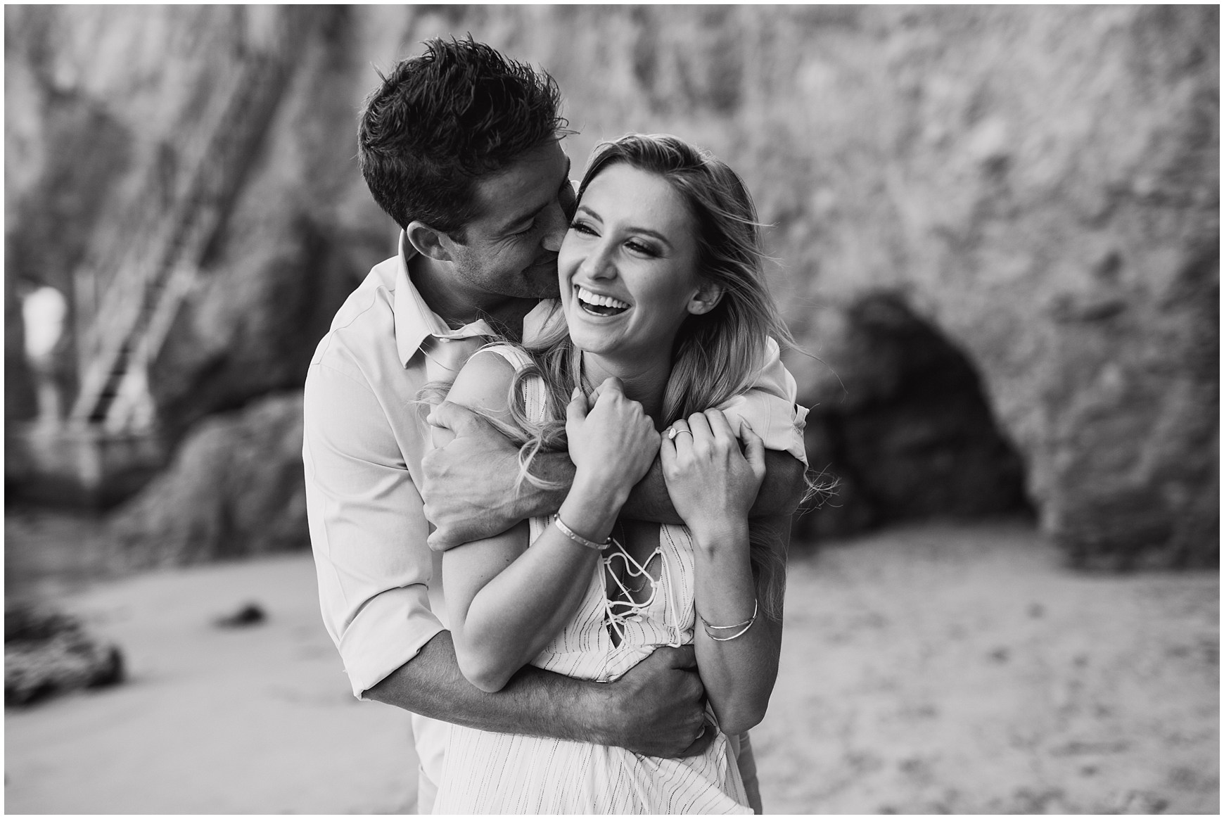 Engagement Photos at El Matador Beach in Malibu California