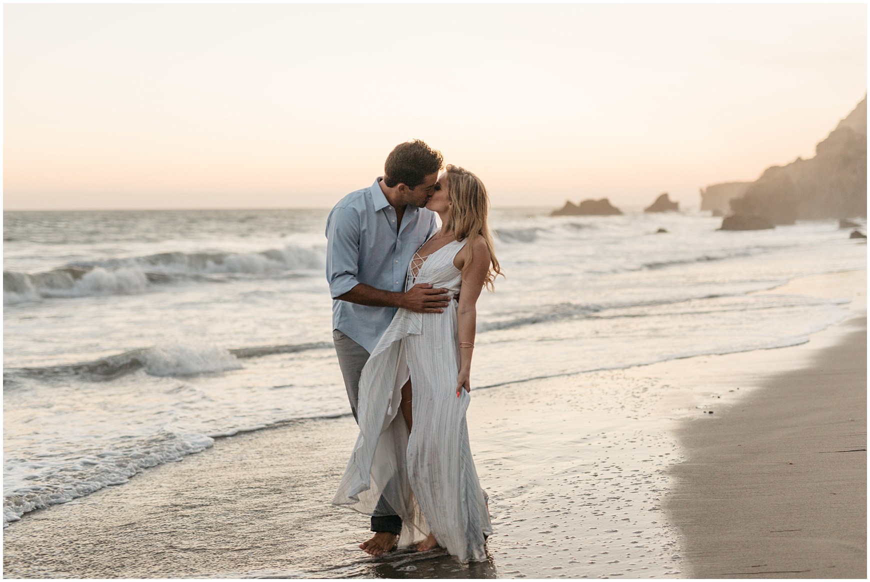 Engagement Photos at El Matador Beach in Malibu California