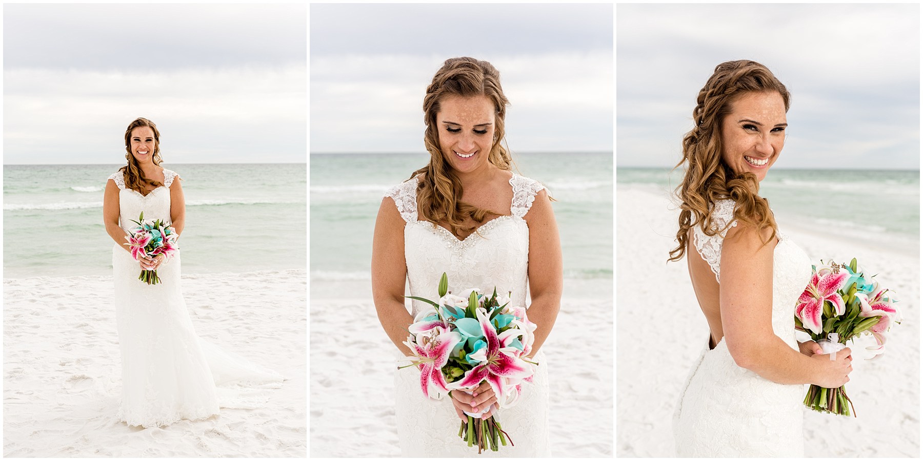Bride and Groom Portraits on the beach in Destin, FL
