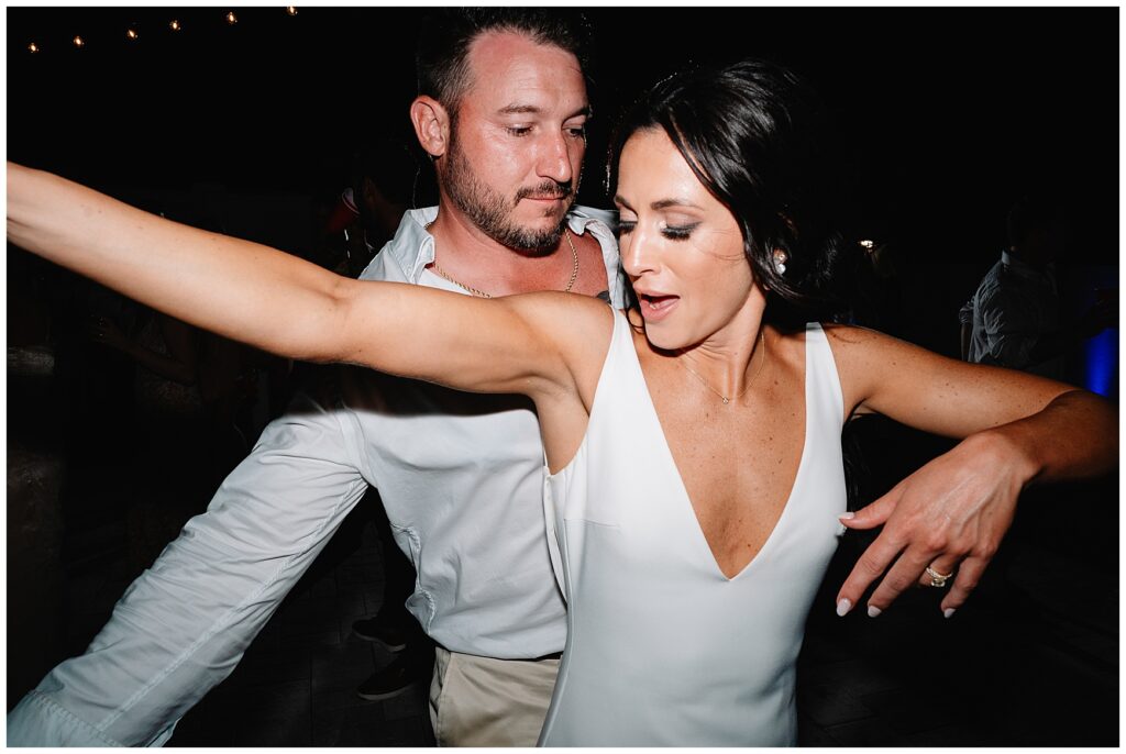 Bride and Groom dancing at a wedding reception